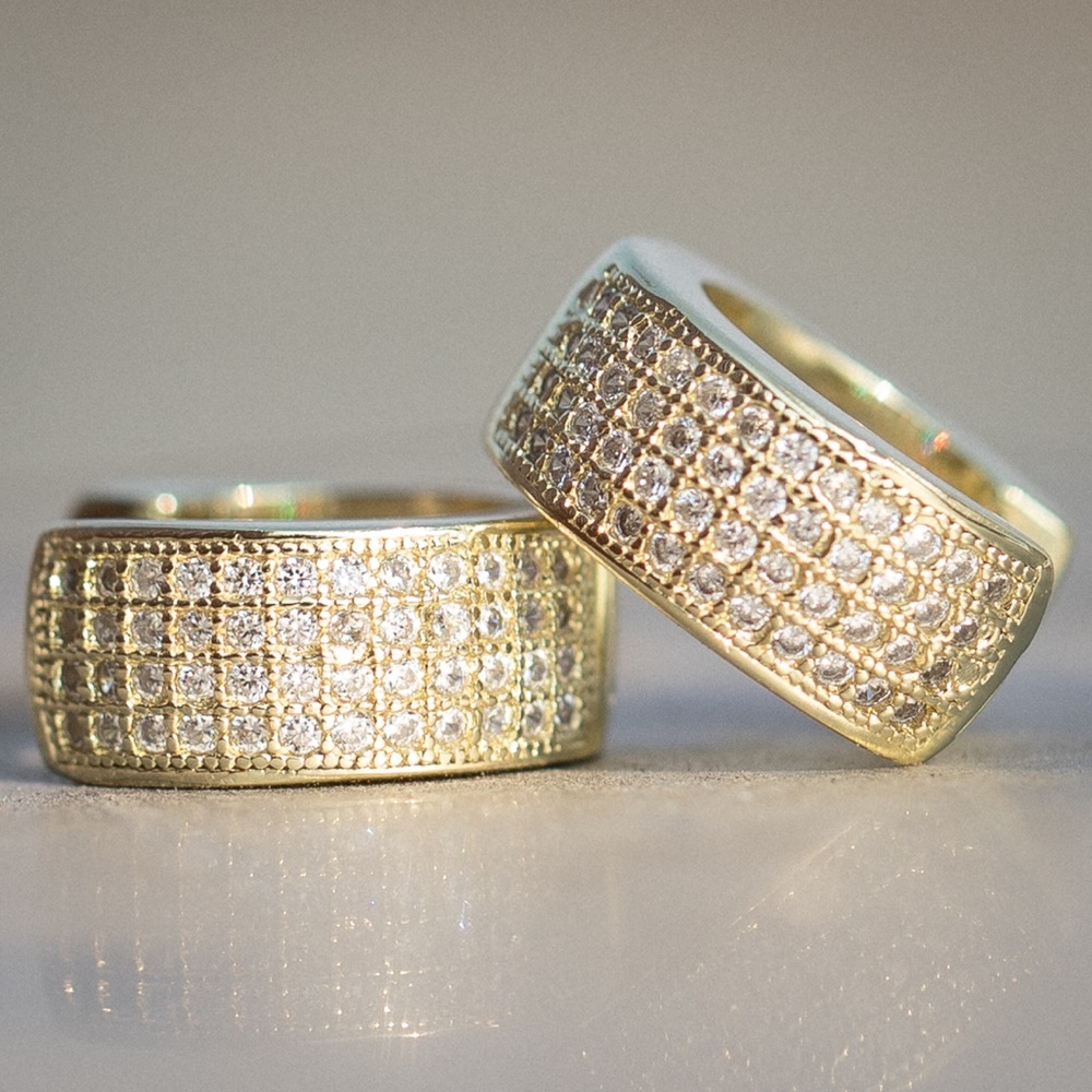 Yellow Gold Diamond Hoop Earrings